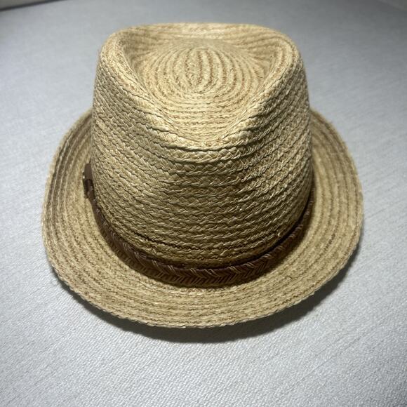 Peter Grimm Brown Fedora Hat One Size OS True Character Raffia - Picture 9 of 9